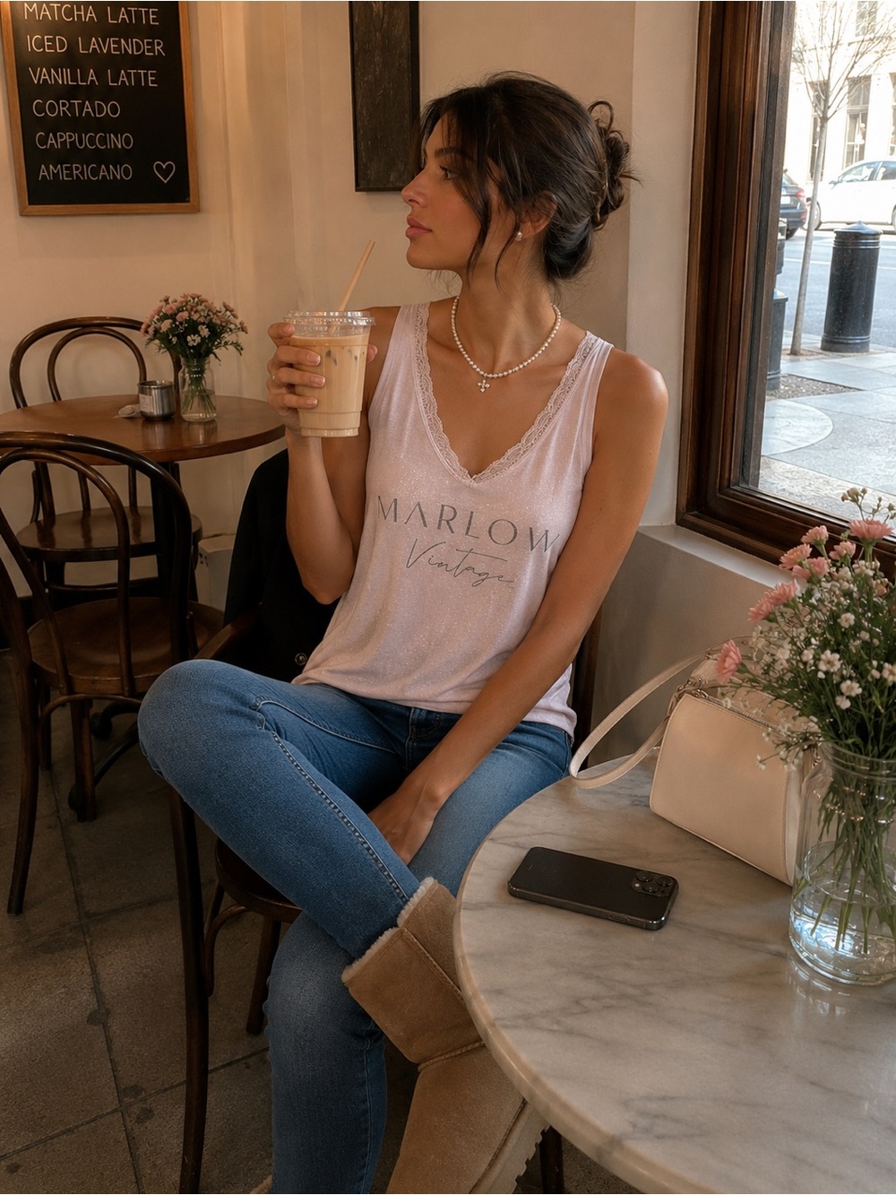 🪄🩰 HARLOW VINTAGE🩰✨Light Pink Tank Top - Picture 1 of 6